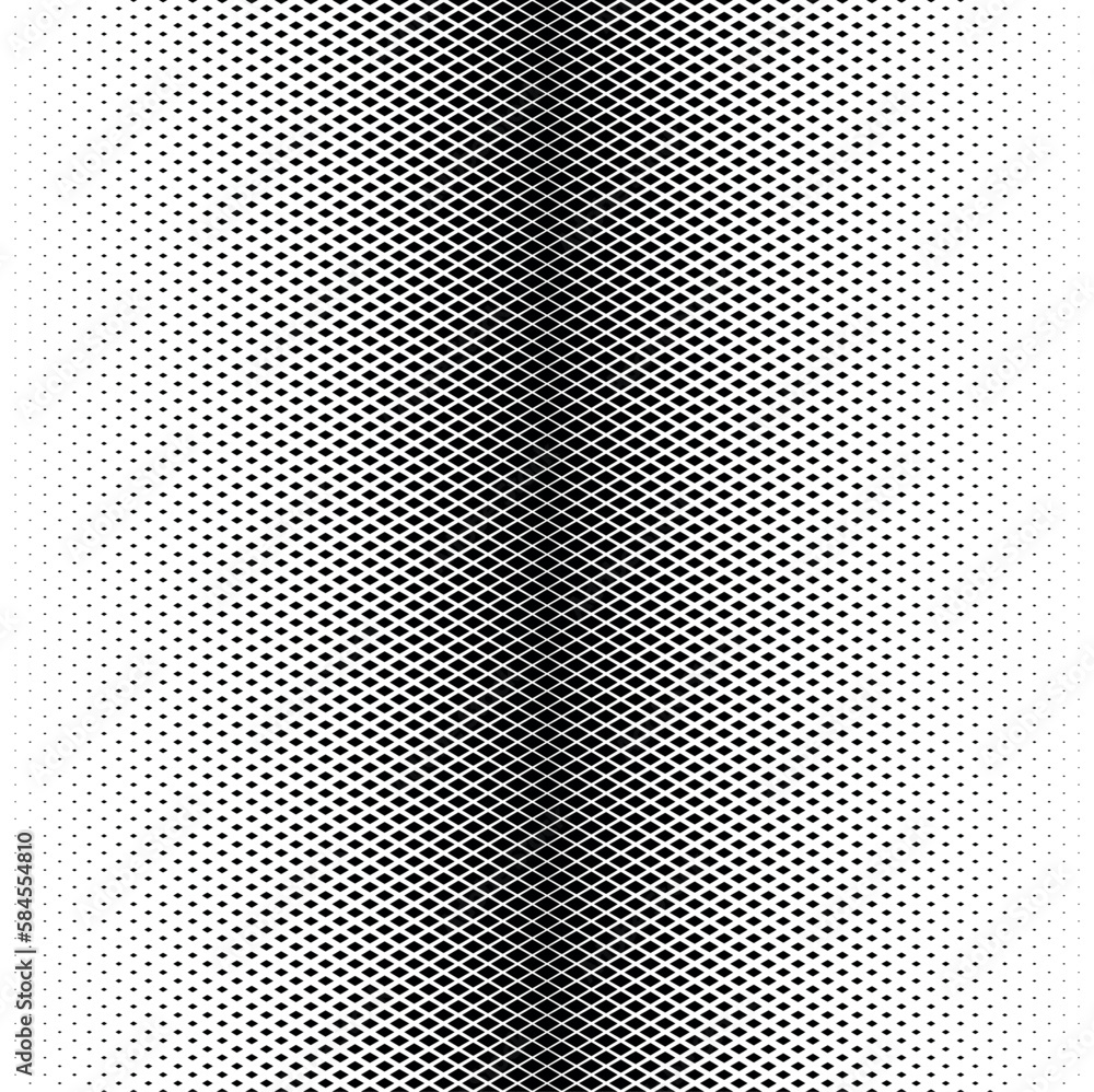 Geometric pattern of black figures on a white background.Seamless in one direction. Geometric pattern of black figures on a white background.Seamless in one direction.