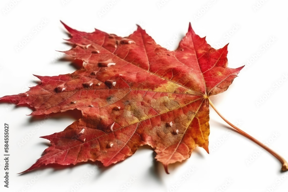 Fototapeta premium red maple leaf isolated