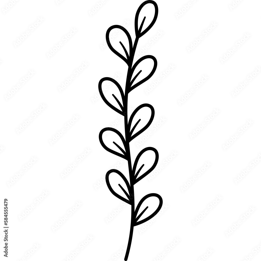 Plant Flower Outline Illustration