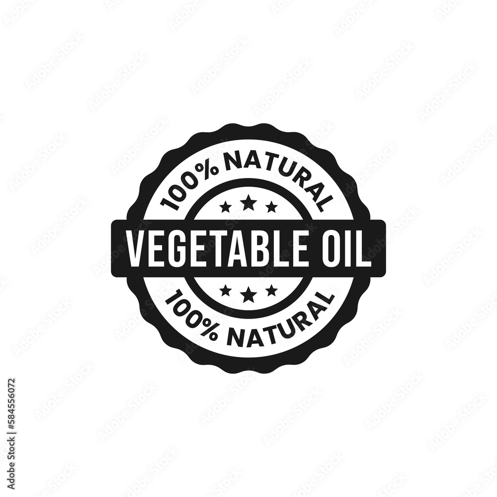 Vegetable Oil Label or Vegetable Oil Seals Vector Isolated in Flat Style. Best Vegetable Oil Label Vector for product design element. Simple Vegetable Oil Seal Vector for product packaging design. Vegetable Oil Label or Vegetable Oil Seals Vector Isolated in Flat Style. Best Vegetable Oil Label Vector for product design element. Simple Vegetable Oil Seal Vector for product packaging design.