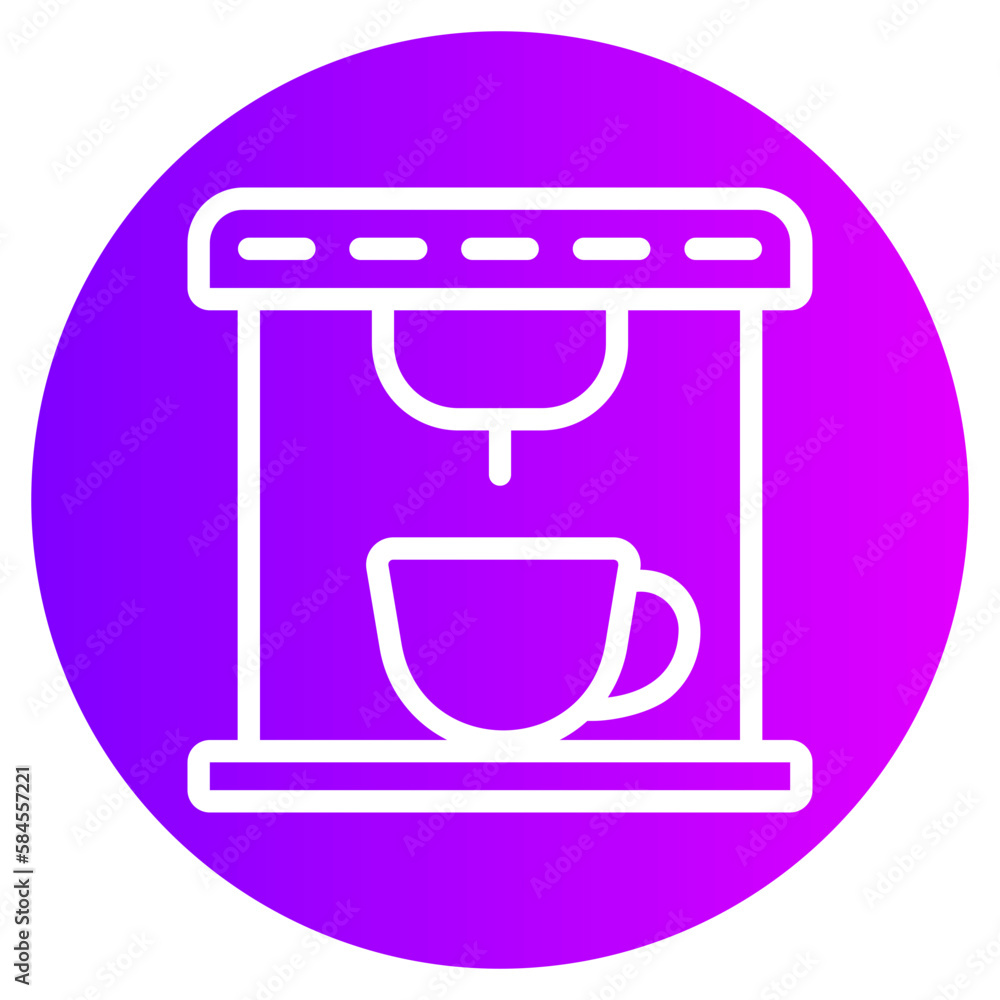 coffee machine gradient icon