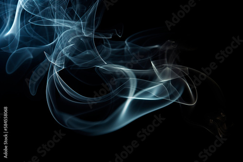 generative ai illustration of background, smoke, geometric, curves, light colors, shining, light
