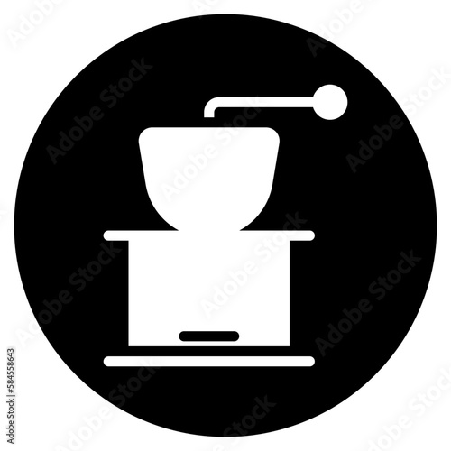 coffee grinder glyph icon