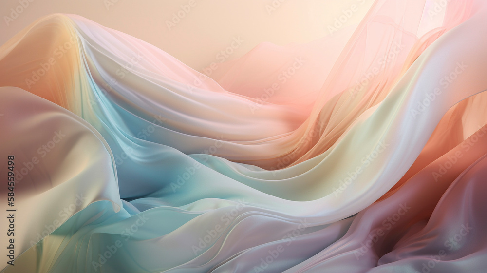 Obraz premium AI art gradient colors veil グラデーションカラーベール