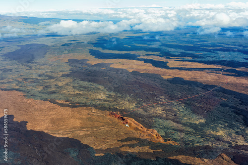 Aerial View of Hawaii's Petrified Lava Fields