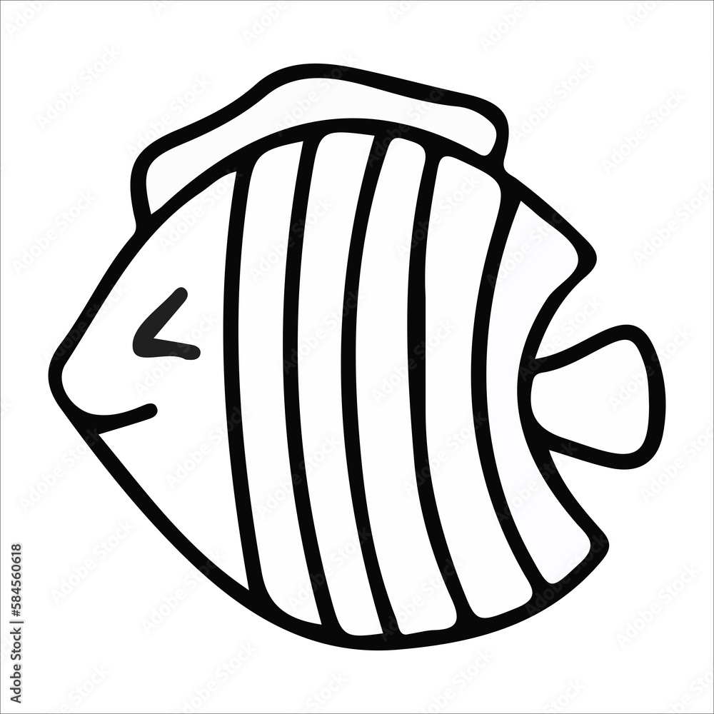 Fish doodle icon illustration, suitable for icon, logo, sticker pack and graphic design elements Fish doodle icon illustration, suitable for icon, logo, sticker pack and graphic design elements