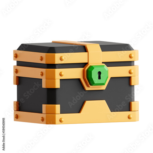 Wallpaper Mural 3D treasure container chest illustration Torontodigital.ca