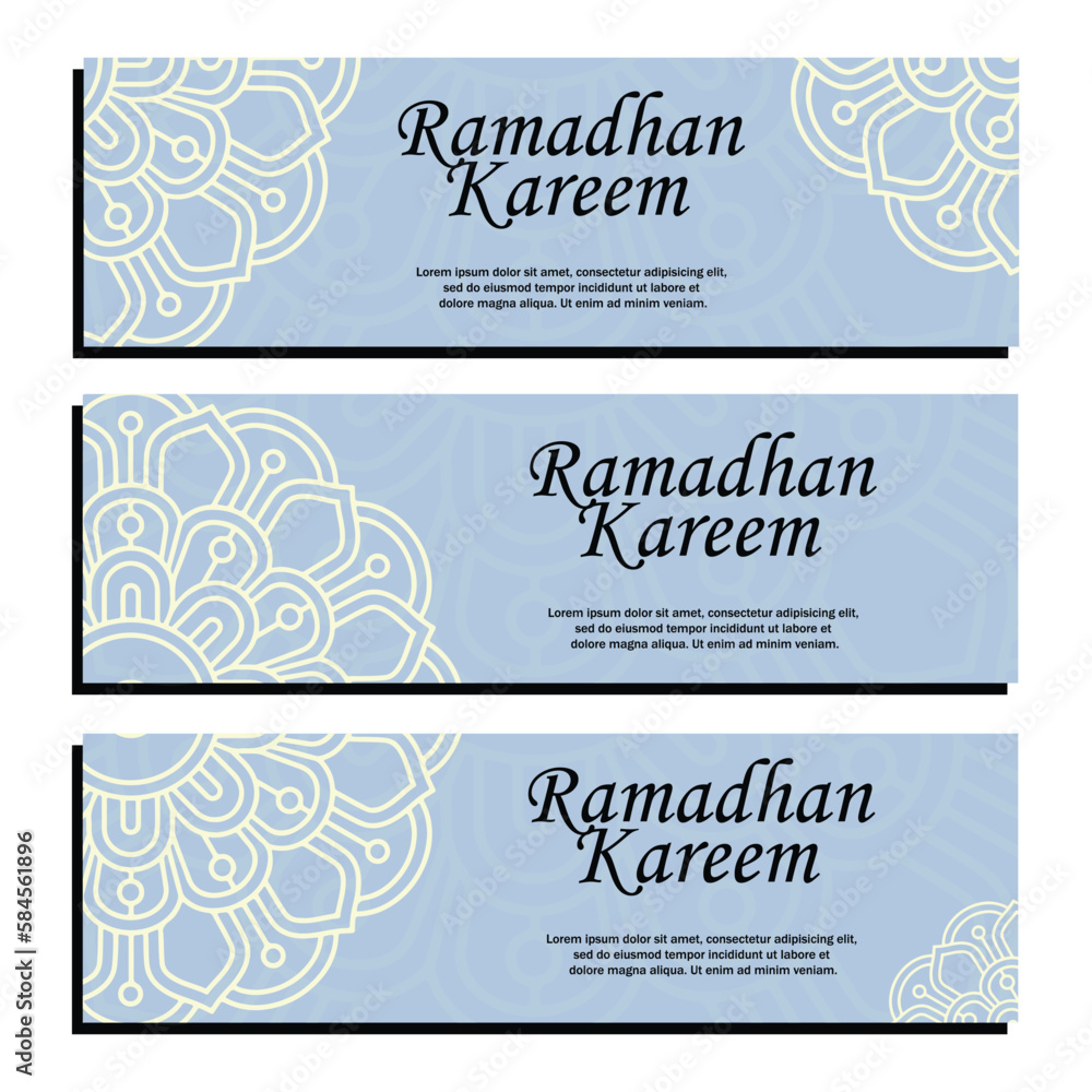 Simple ramadhan landscape banner template, suitable for background and graphic design elements Simple ramadhan landscape banner template, suitable for background and graphic design elements