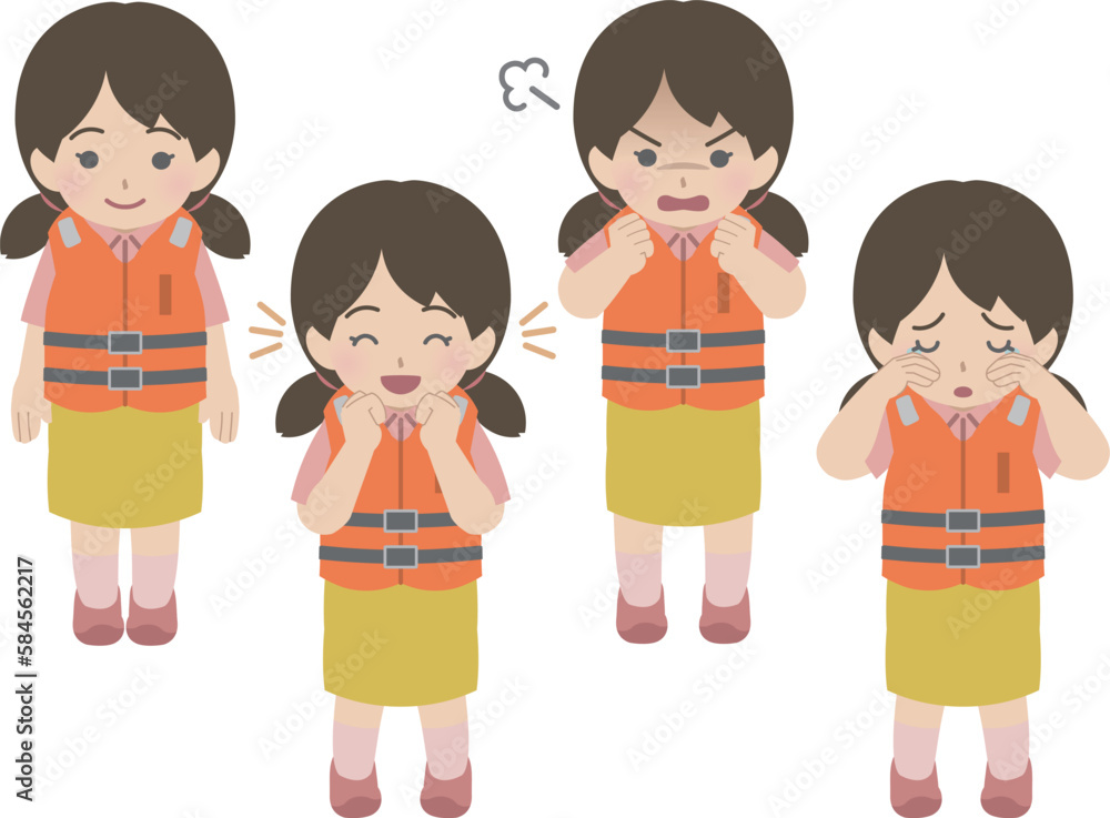 少女の喜怒哀楽セット　ライフジャケット