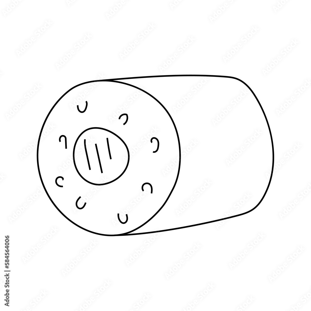 Hand drawn vector illustration of sushi, rolls. Hand drawn vector illustration of sushi, rolls.