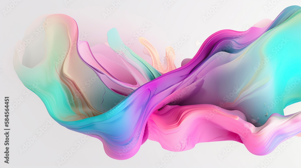 AI art gradient colors　paint liquid 　グラデーションペイント
