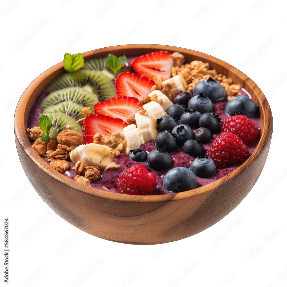 acai bowl, açaí, transparent background png Stock Illustration | Adobe ...