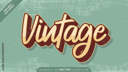Editable text effect - Vintage text effect style
