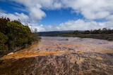 Brown and black riverbed on the plateau of Auyan Tepui, Venezuela