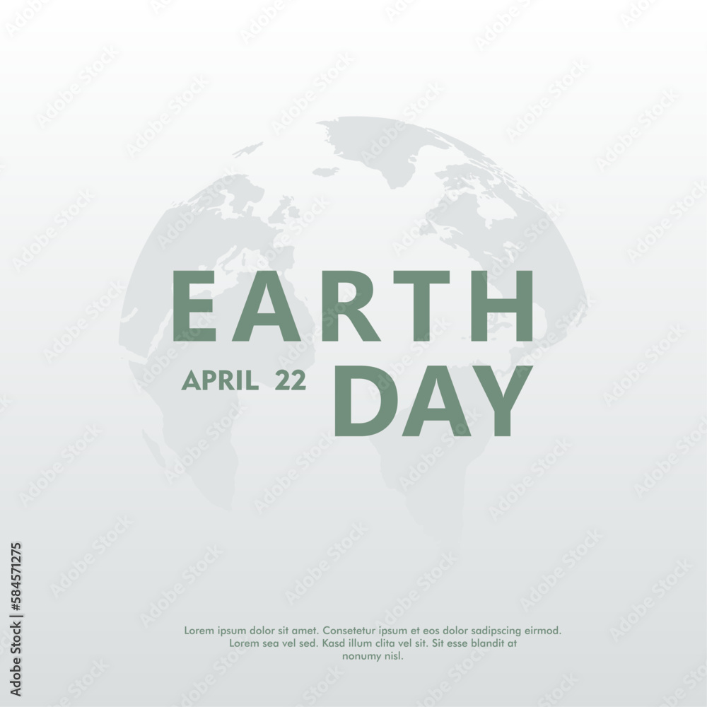 Happy Earth Day, april 22, social media post for environment safety celebration