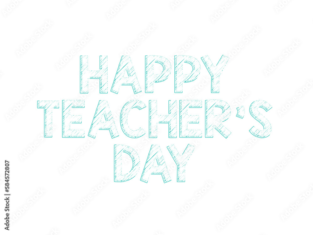 Happy Teachers day 3d text cutout Happy Teachers day 3d text cutout