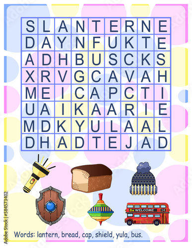 A simple crossword puzzle with word search for elementary and middle school children. crossword puzzle. A fun way to practice your understanding of the language and expand your vocabulary.