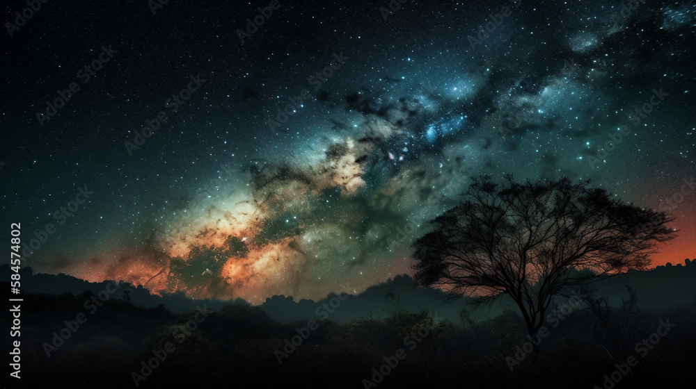 night sky galaxy