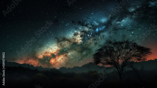 night sky galaxy © Akash