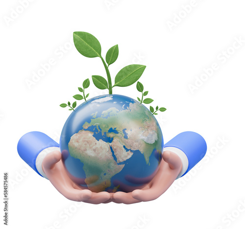 Wallpaper Mural Green earth concept save the world cutout Torontodigital.ca