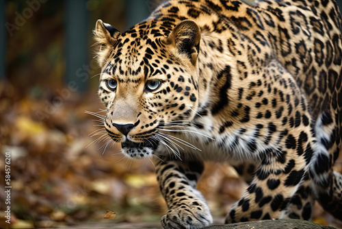rare animal amur leopard  generated AI  generated  AI