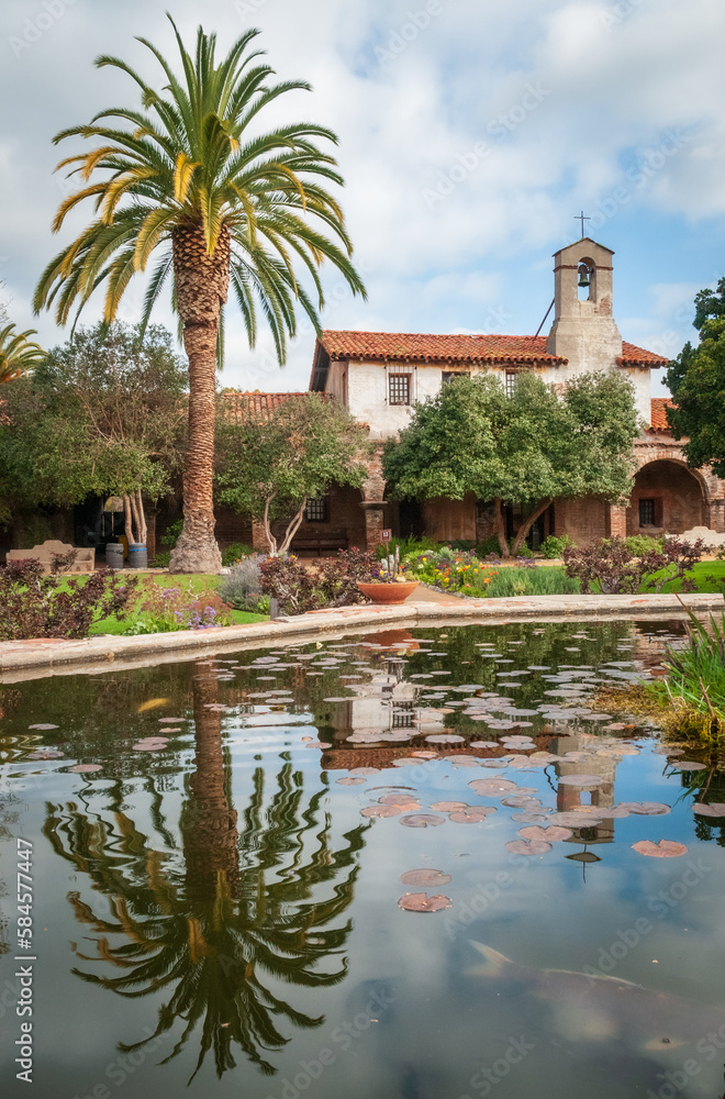 Outside of Mission San Juan Capistrano, Landmark, Chapel, Museum and Gardens Outside of Mission San Juan Capistrano, Landmark, Chapel, Museum and Gardens