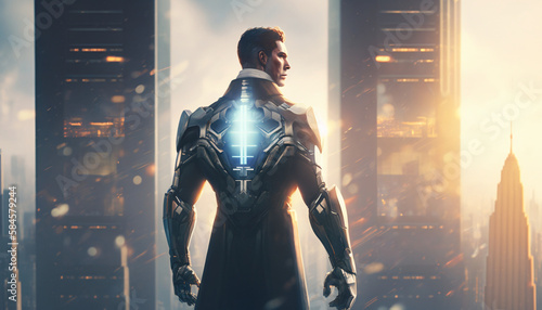 robot cyborg for battle generative ai