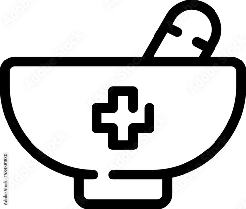 The herbal icon symbolizing natural or alternative medicine. The icon is commonly used to indicate the presence of herbal remedies or supplements