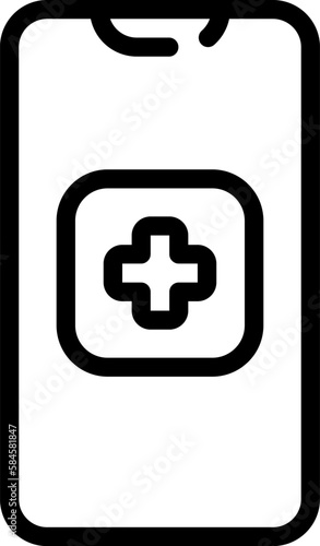 Medical App icon represents mobile or web-based applications that provide medical information, symptom tracking, and appointment scheduling