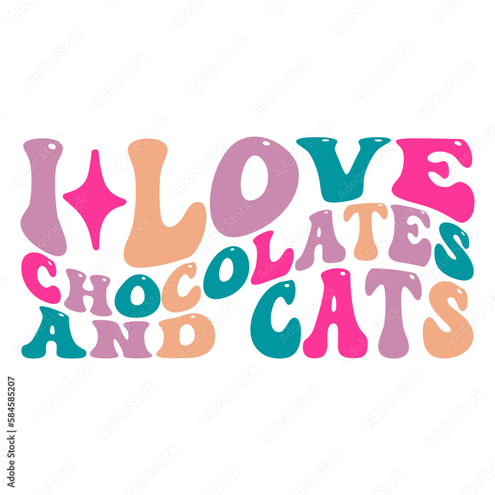 I love chocolates and cats svg