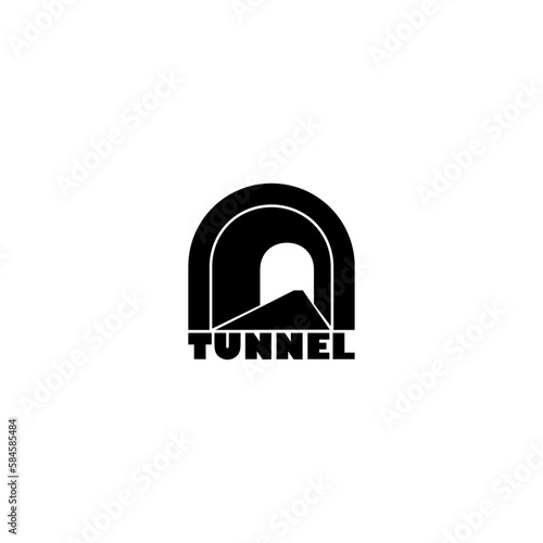 Tunnel road icon logo isolated on white background