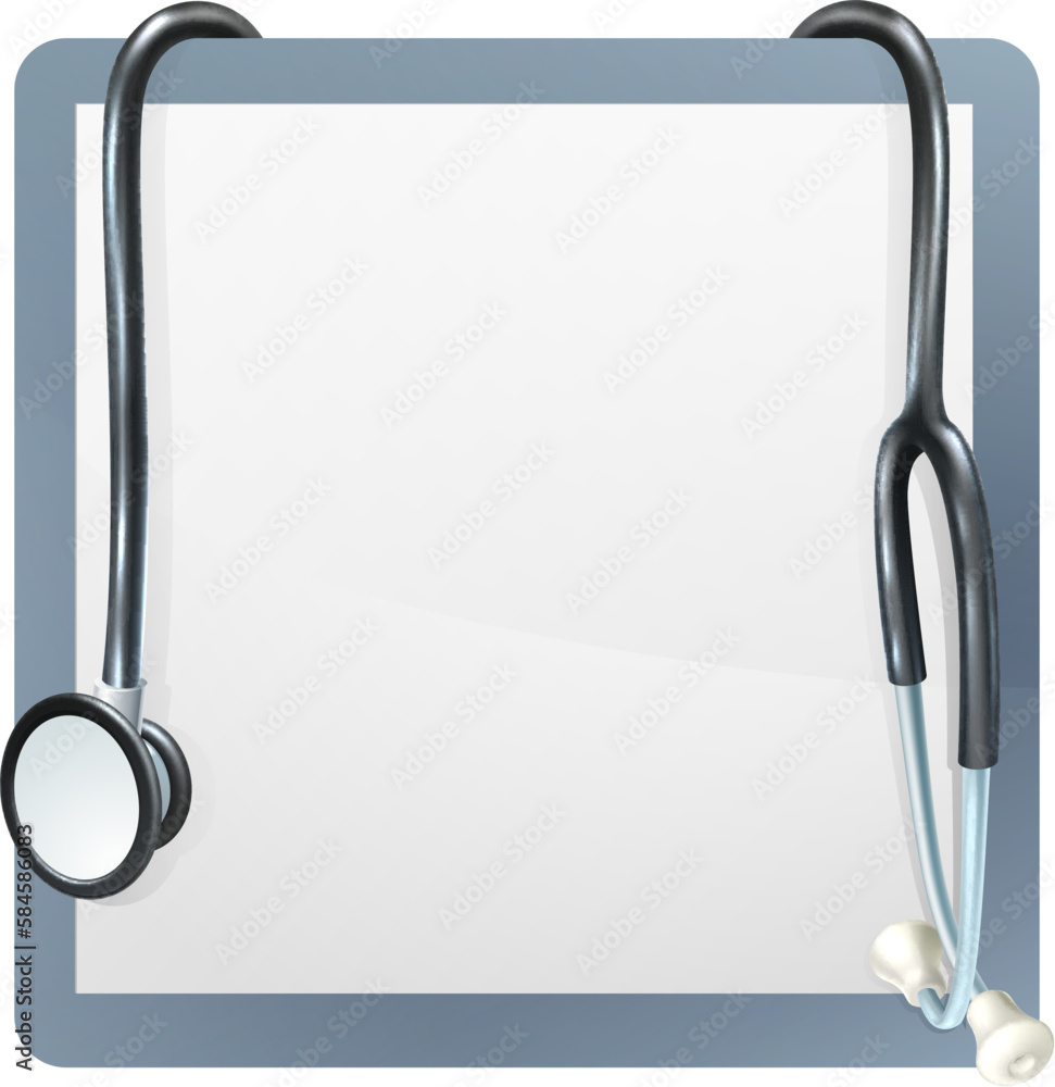 A doctor medical stethoscope health care border frame background design