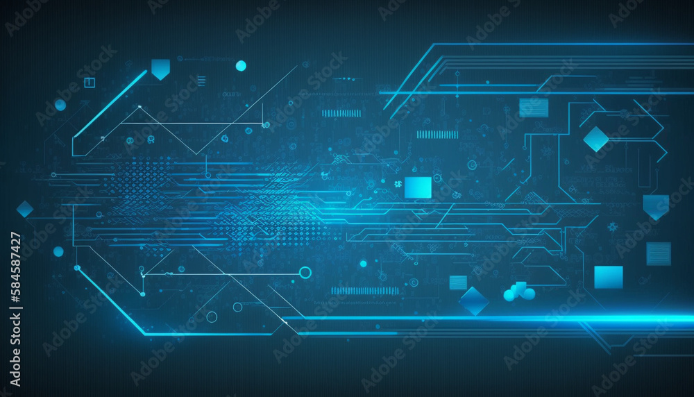 Vector Abstract futuristic circuit board and mesh line background