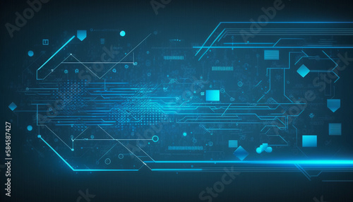 Vector Abstract futuristic circuit board and mesh line background