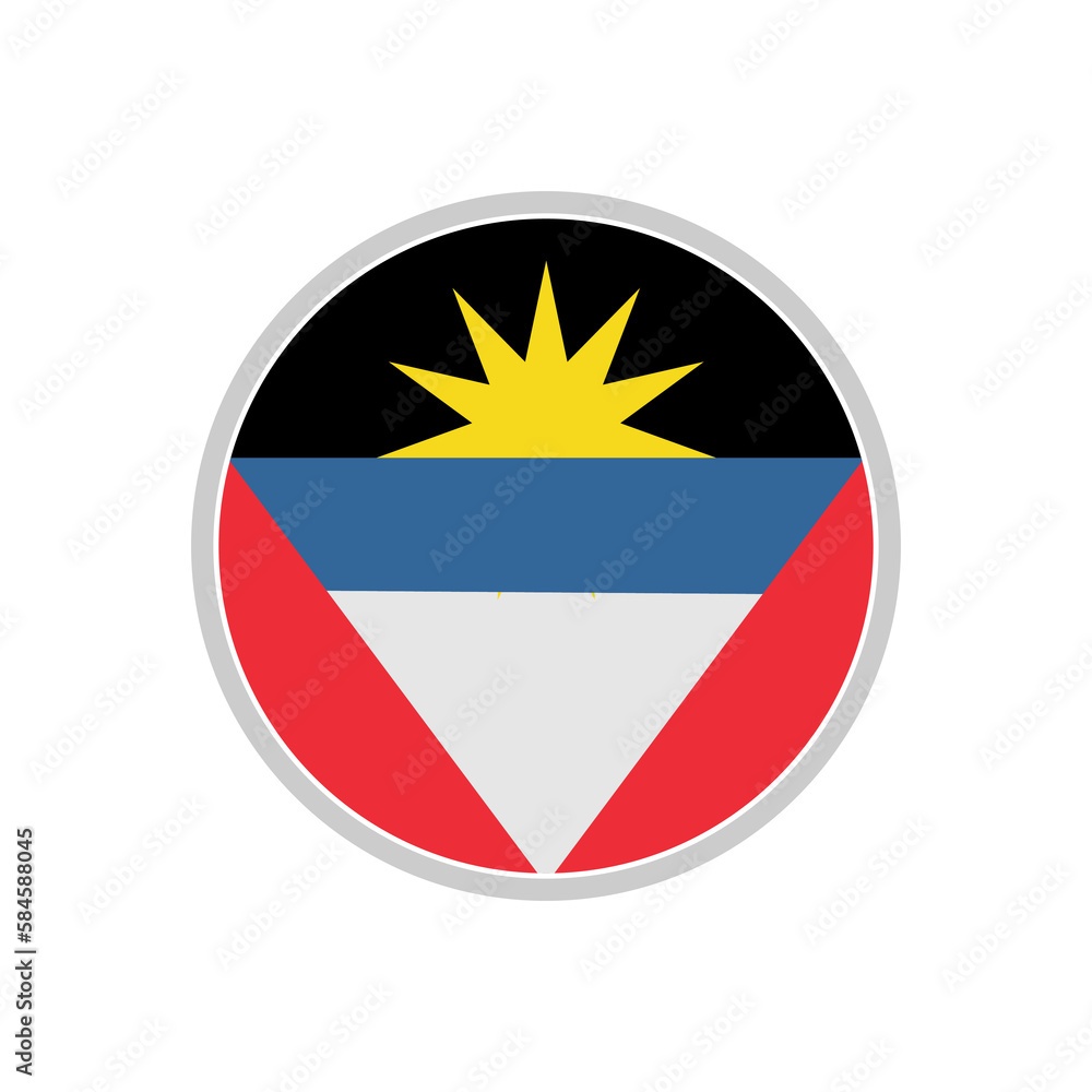 Antigua flags icon set, Antigua independence day icon set vector sign symbol Antigua flags icon set, Antigua independence day icon set vector sign symbol