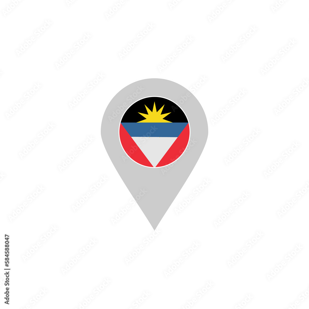 Antigua flags icon set, Antigua independence day icon set vector sign symbol Antigua flags icon set, Antigua independence day icon set vector sign symbol