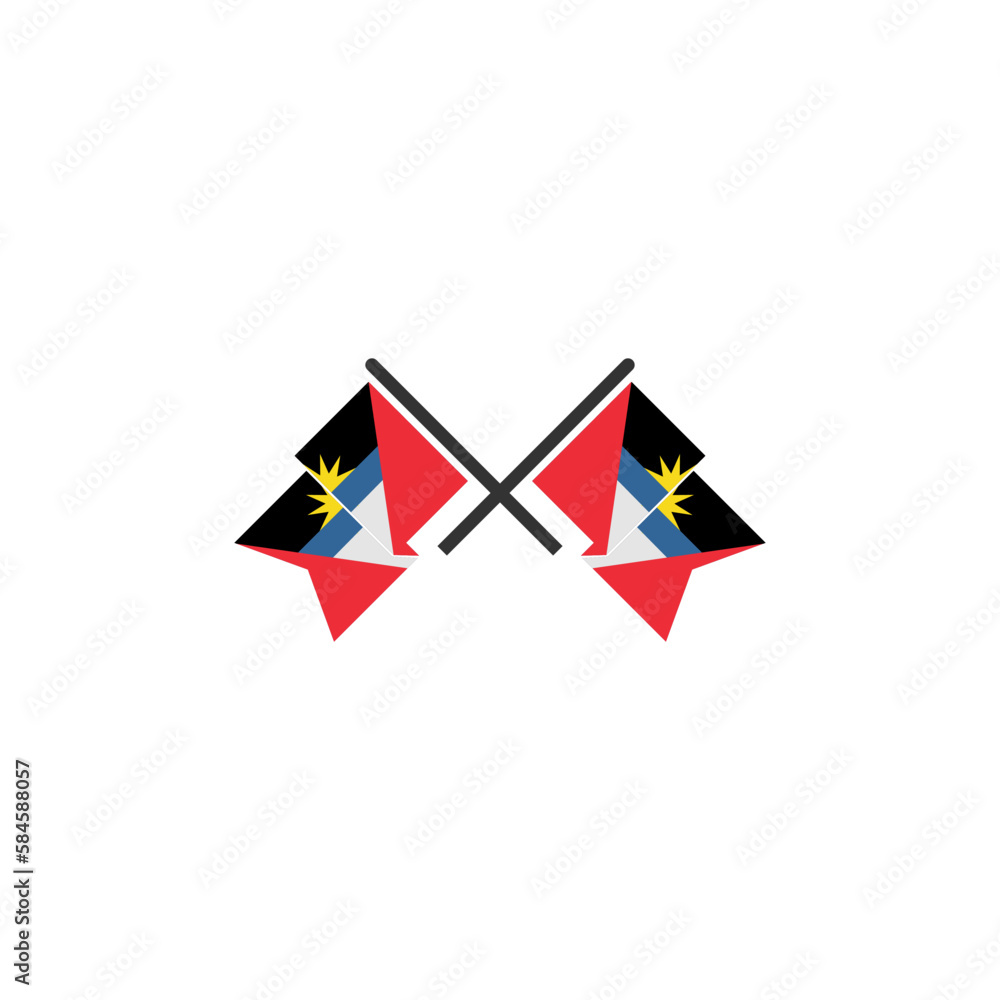 Antigua flags icon set, Antigua independence day icon set vector sign symbol Antigua flags icon set, Antigua independence day icon set vector sign symbol