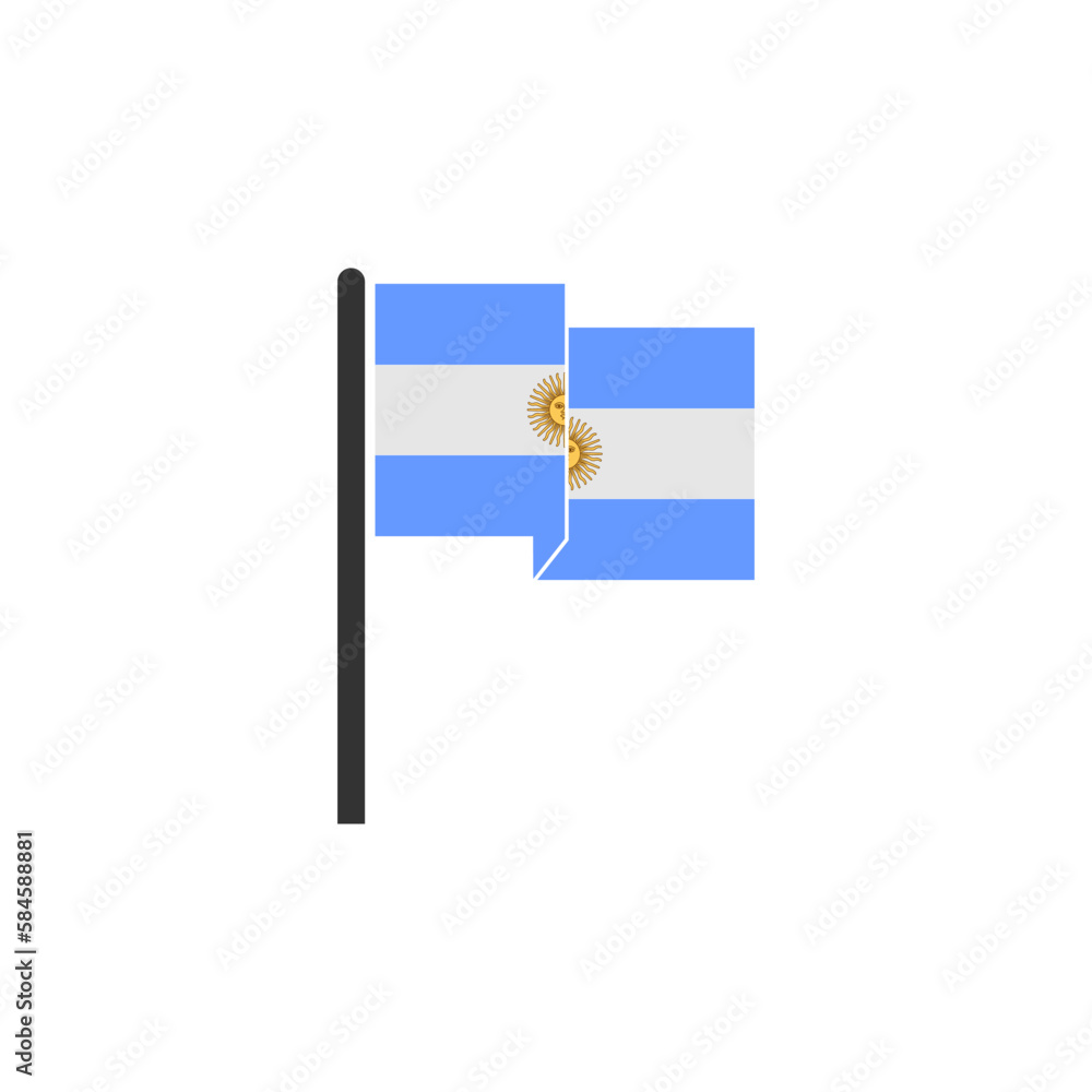 Argentina flags icon set, Argentina independence day icon set vector sign symbol Argentina flags icon set, Argentina independence day icon set vector sign symbol