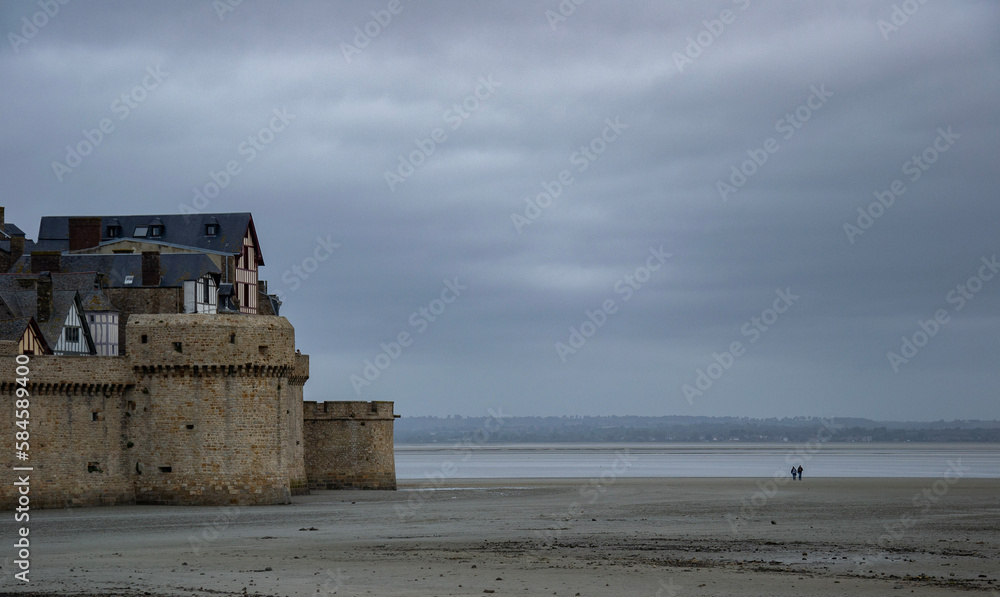 Romantic view of the bay of Mont Saint-Michel