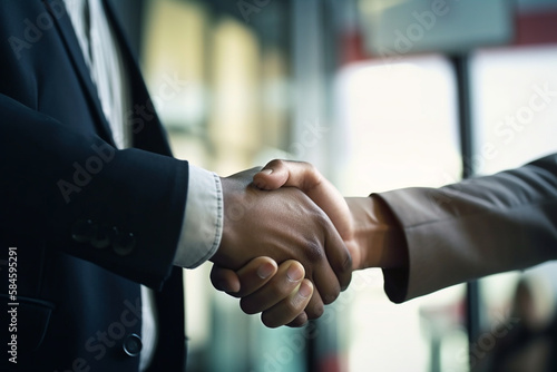 Handshake between 2 businessman