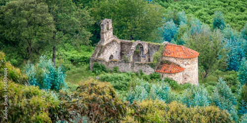 Church of Santa María de Tina, 7-13th Century Romanesque Style, Good of Cultural Interest, Pimiango, Ribadedeva, Asturias, Spain, Europe photo