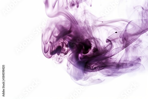 light purple smoke on white, vivid, created by AI