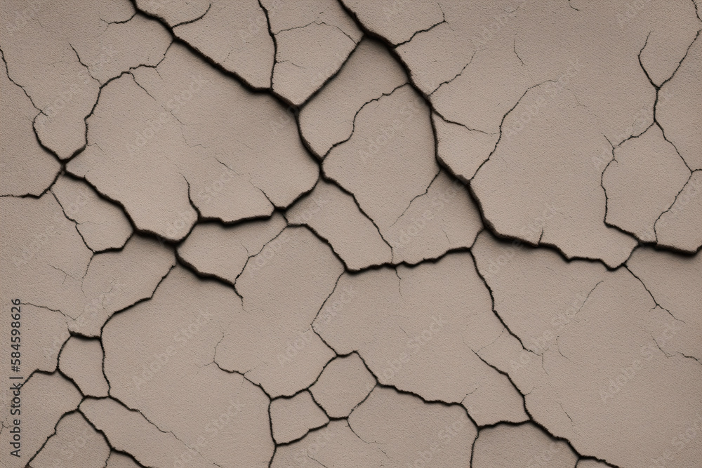 Cracked cement wall surface texture, Generative AI Cracked cement wall surface texture, Generative AI