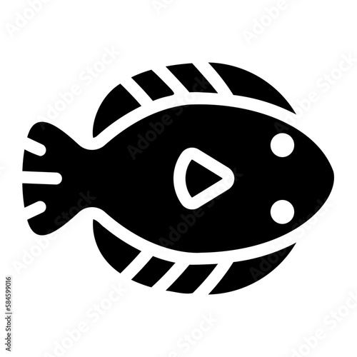 flounder glyph icon