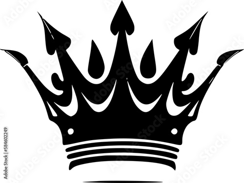 Crown | Black and White Vector illustration © CreativeOasis
