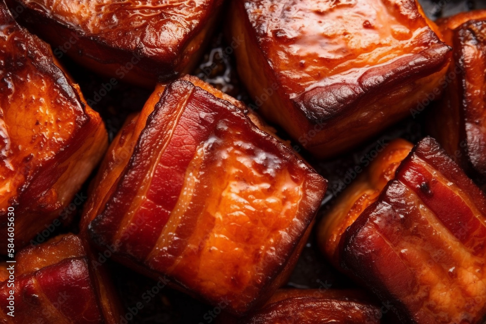 grilled meat on a grill. generative ai grilled meat on a grill. generative ai