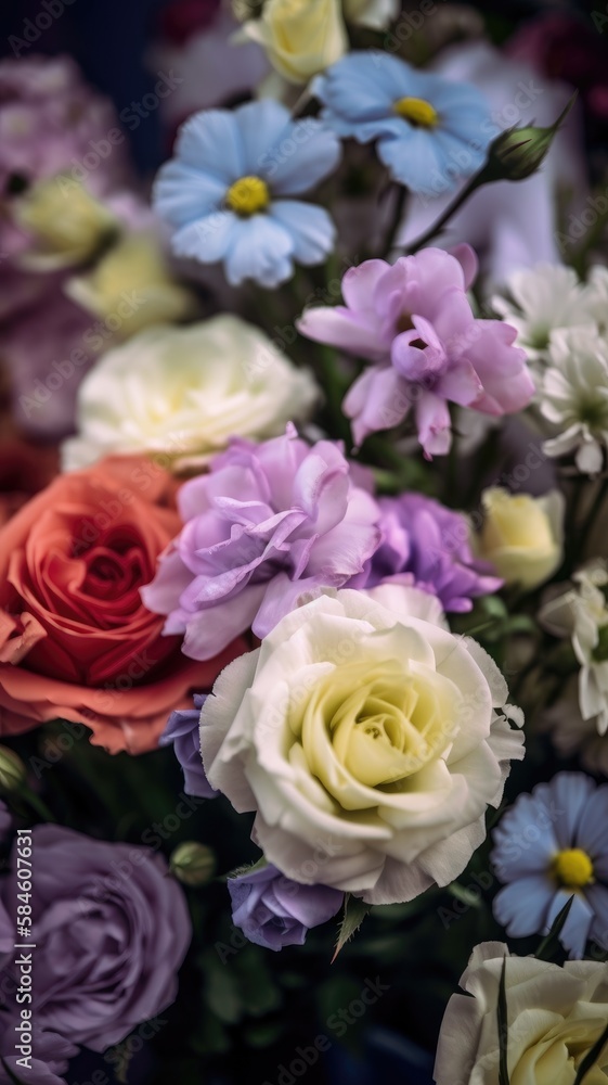 Beautiful, vivid, colorful mixed flower bouquet. Beautiful, vivid, colorful mixed flower bouquet.