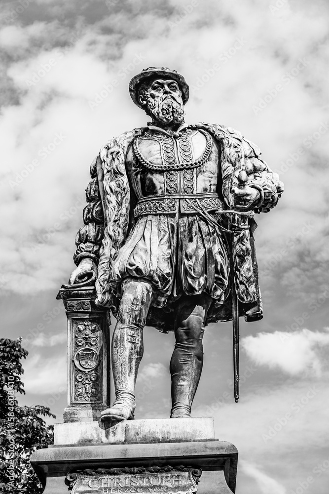 Φωτογραφία Bronze statue of Christoph Herzog duke of Wurttemberg sculpted by Paul Müller in
