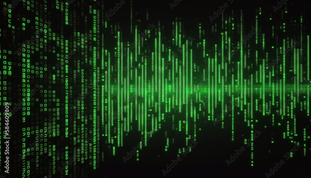 Falling numbers of binary code of the matrix digital dark background with noise effect corrupted code Falling numbers of binary code of the matrix digital dark background with noise effect corrupted code