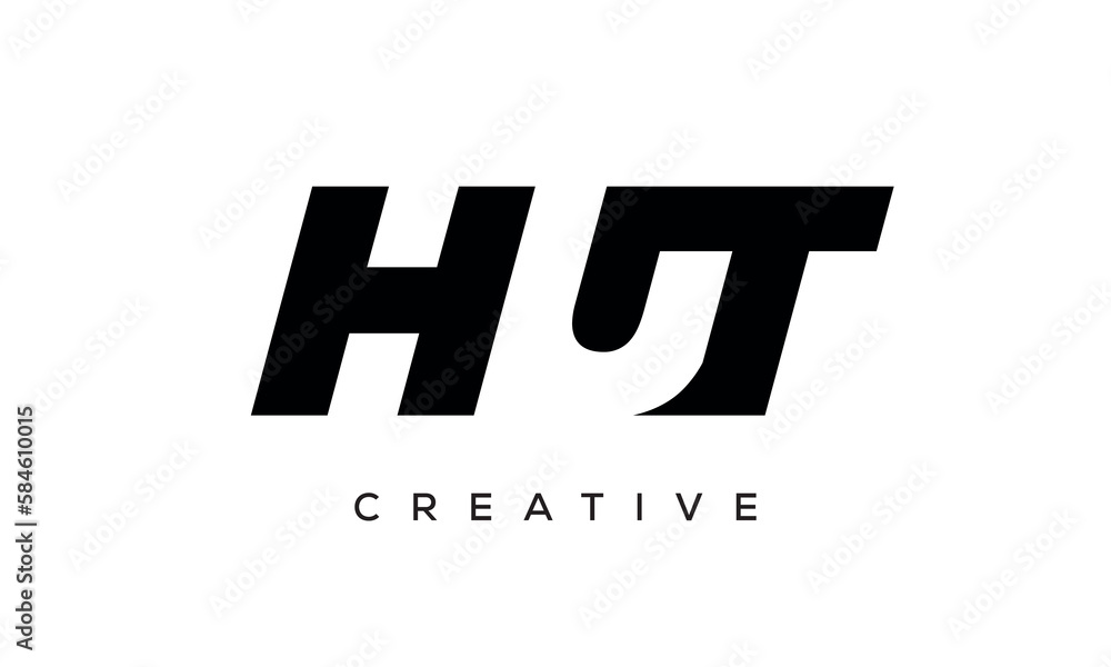 HUT letters negative space logo design. creative typography monogram vector HUT letters negative space logo design. creative typography monogram vector